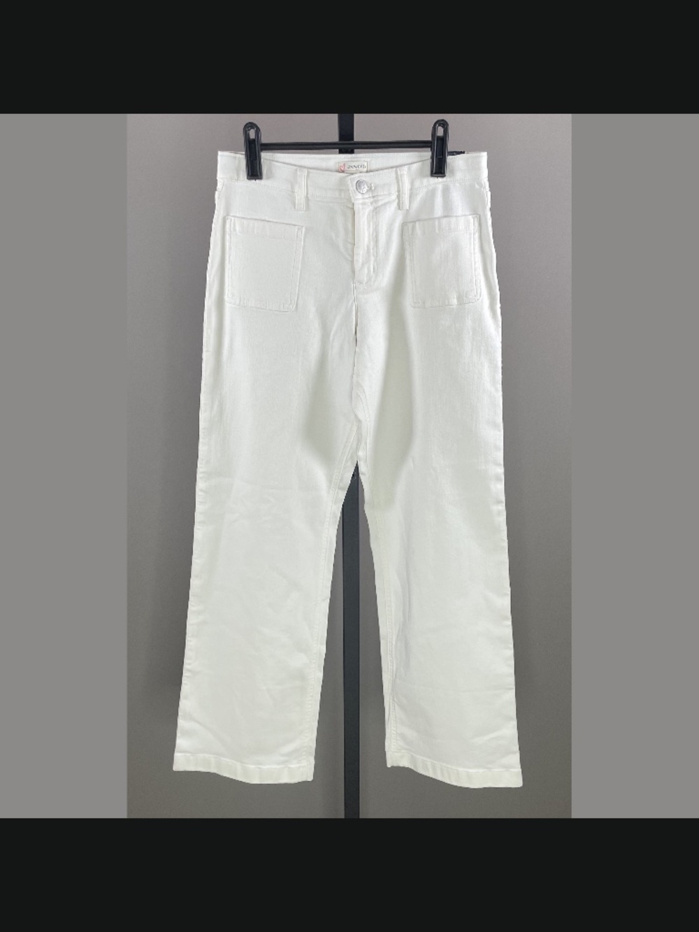 NEW J Crew Crewcuts Jeans Girls 14 white denim wide leg preppy casual
